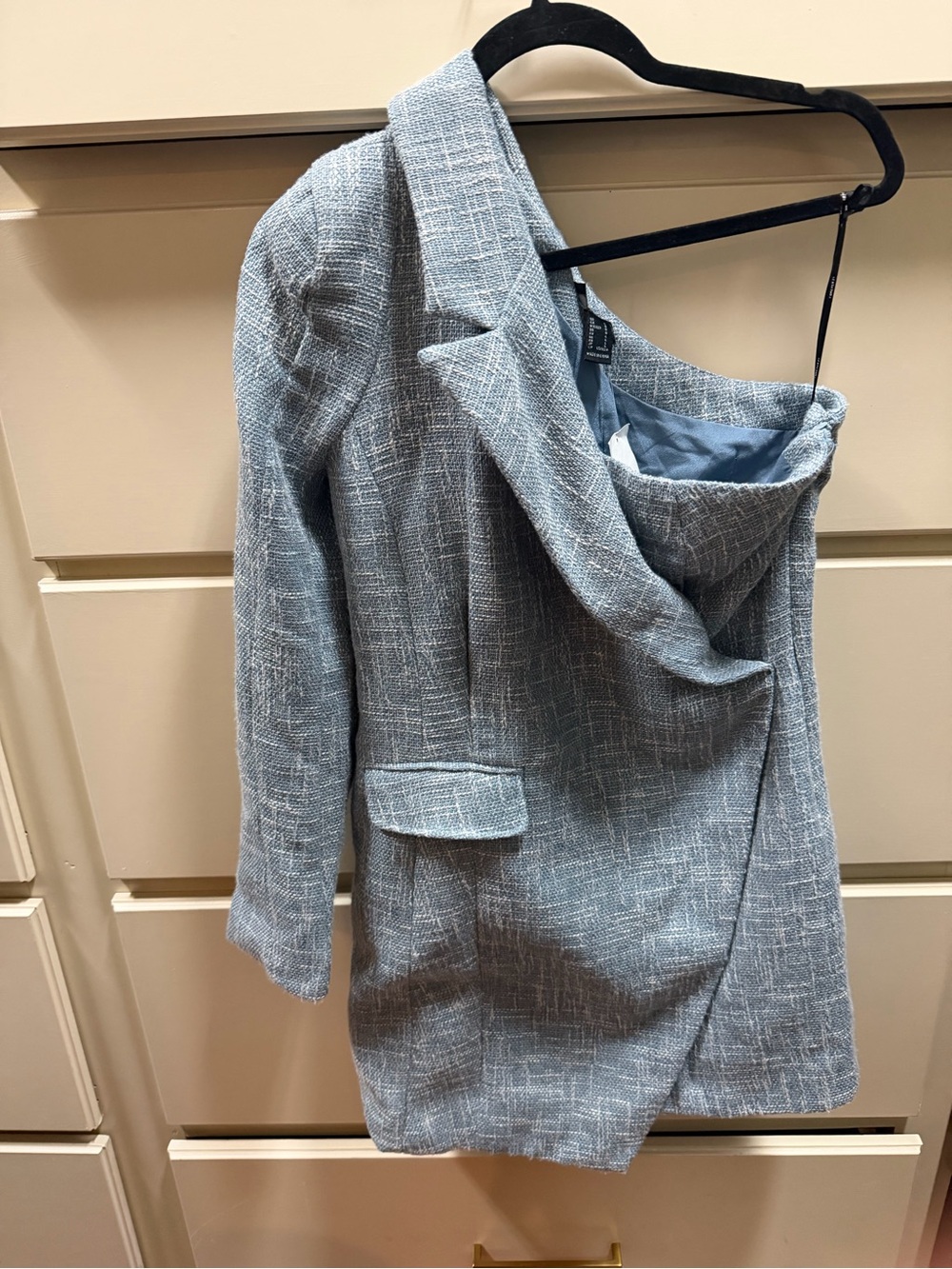 Forever 21 Woven Light Blue Women's Blazer Coat